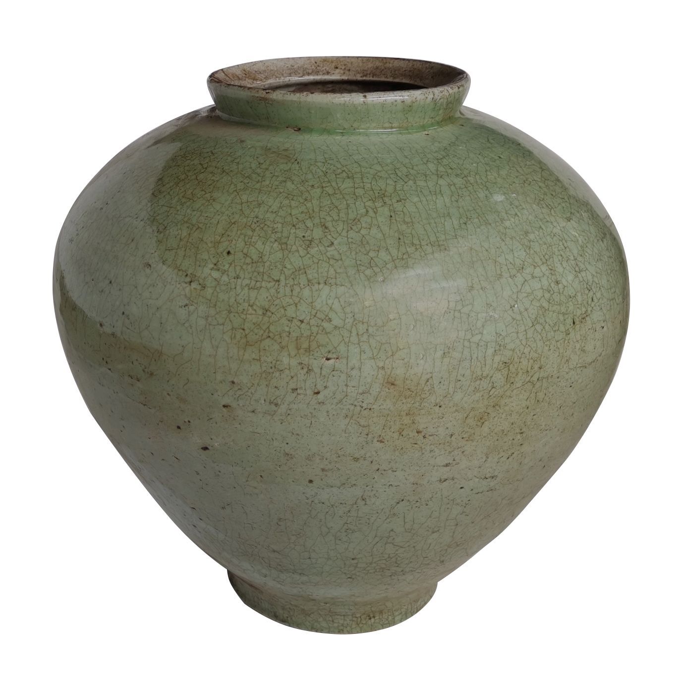 Legend of Asia Giftware Legend of Asia Large Celadon Crackle Cone Shaped Jar