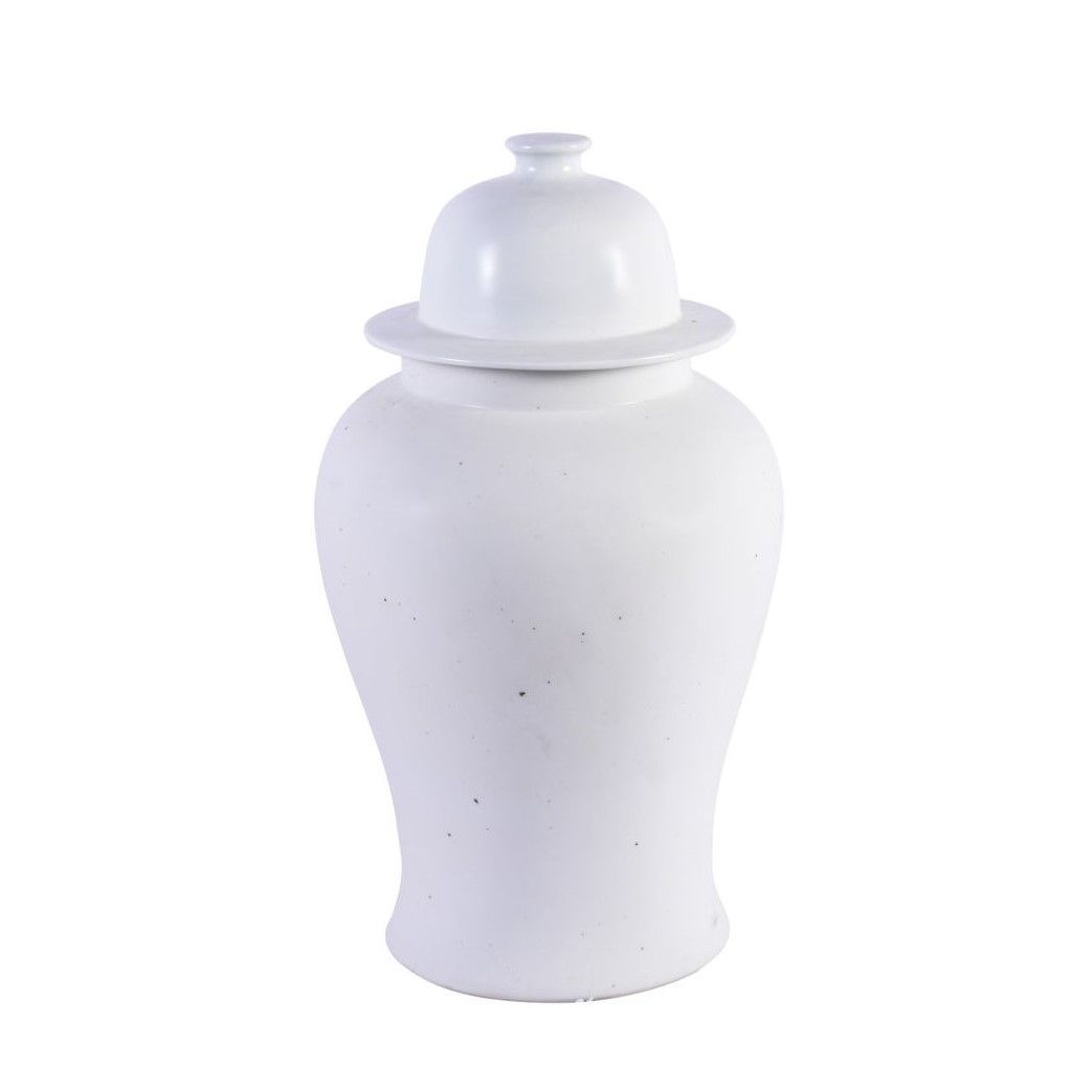 Legend of Asia Giftware Legend of Asia Matte White Temple Jar