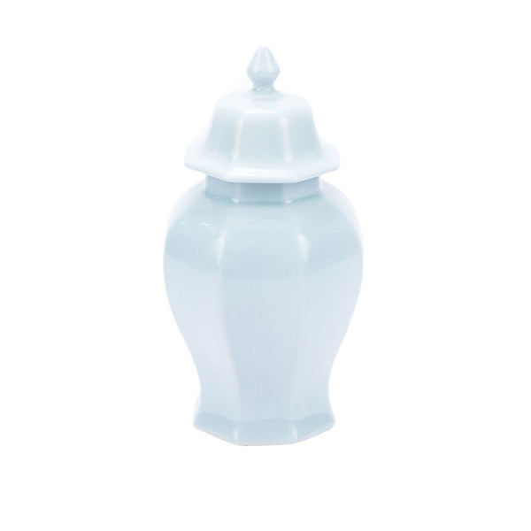 Legend of Asia Giftware Legend of Asia Octagonal Temple Jar Light Blue Crackle -M