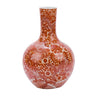 Legend of Asia Giftware Legend of Asia Orange Globular Vase W/ Dragon Motif