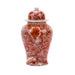 Legend of Asia Giftware Legend of Asia Orange Temple Jar W/ Dragon & Floral Motif