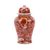 Legend of Asia Giftware Legend of Asia Orange Temple Jar W/ Dragon & Floral Motif