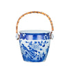 Legend of Asia Giftware Legend of Asia Porcelain Bird Floral Wine Bucket With Bamboo Handle