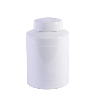 Legend of Asia Giftware Legend of Asia Round Tea Jar 13H - White