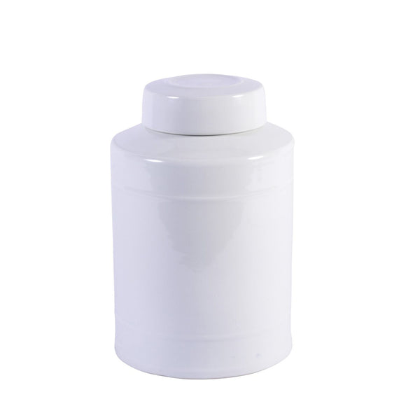 Legend of Asia Giftware Legend of Asia Round Tea Jar 13H - White