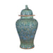 Legend of Asia Giftware Legend of Asia Speckled Green Carving Dragon Temple Jar