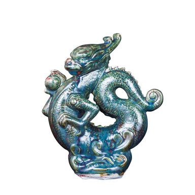 Legend of Asia Giftware Legend of Asia Speckled Green Dragon Statue