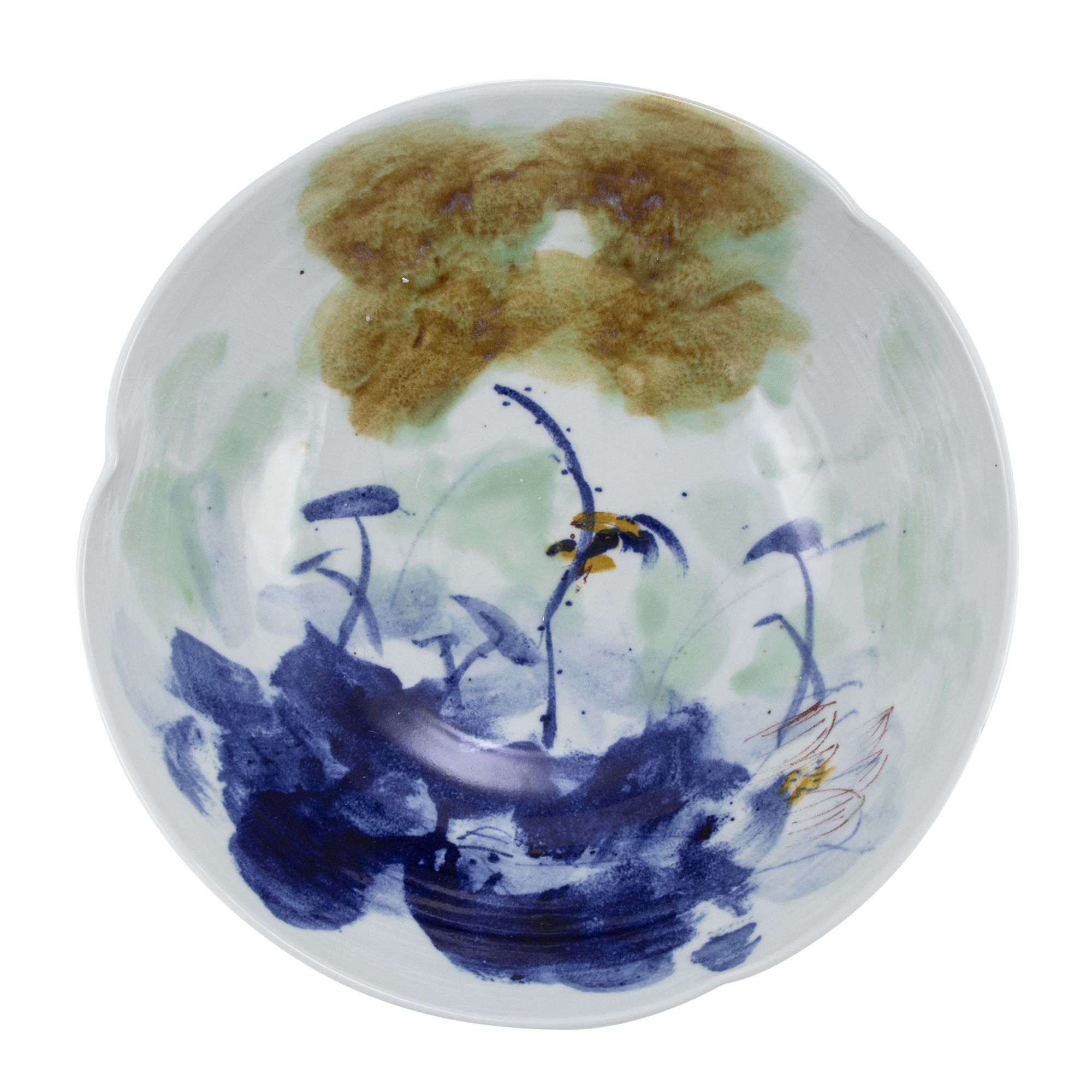 Legend of Asia Giftware Legend of Asia Swirl Bowl Blue Water Village Small
