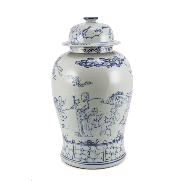 Legend of Asia Giftware Legend of Asia Village People Motif Temple Jar