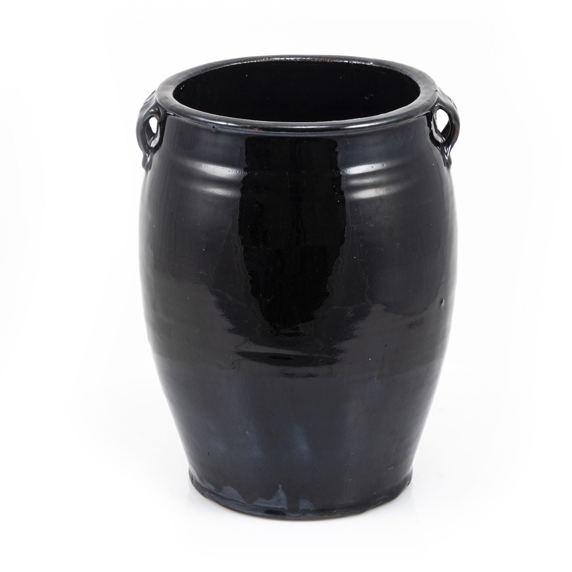 Legend of Asia Giftware Legend of Asia Vintage Black Glazed Double Handle Liquor Jar
