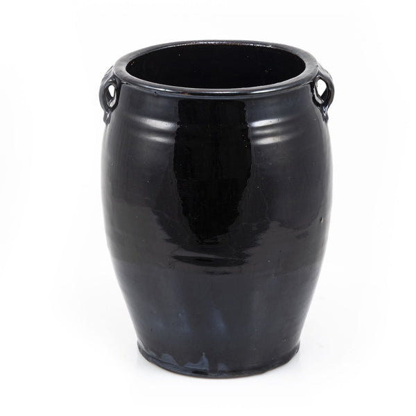 Legend of Asia Giftware Legend of Asia Vintage Black Glazed Double Handle Liquor Jar