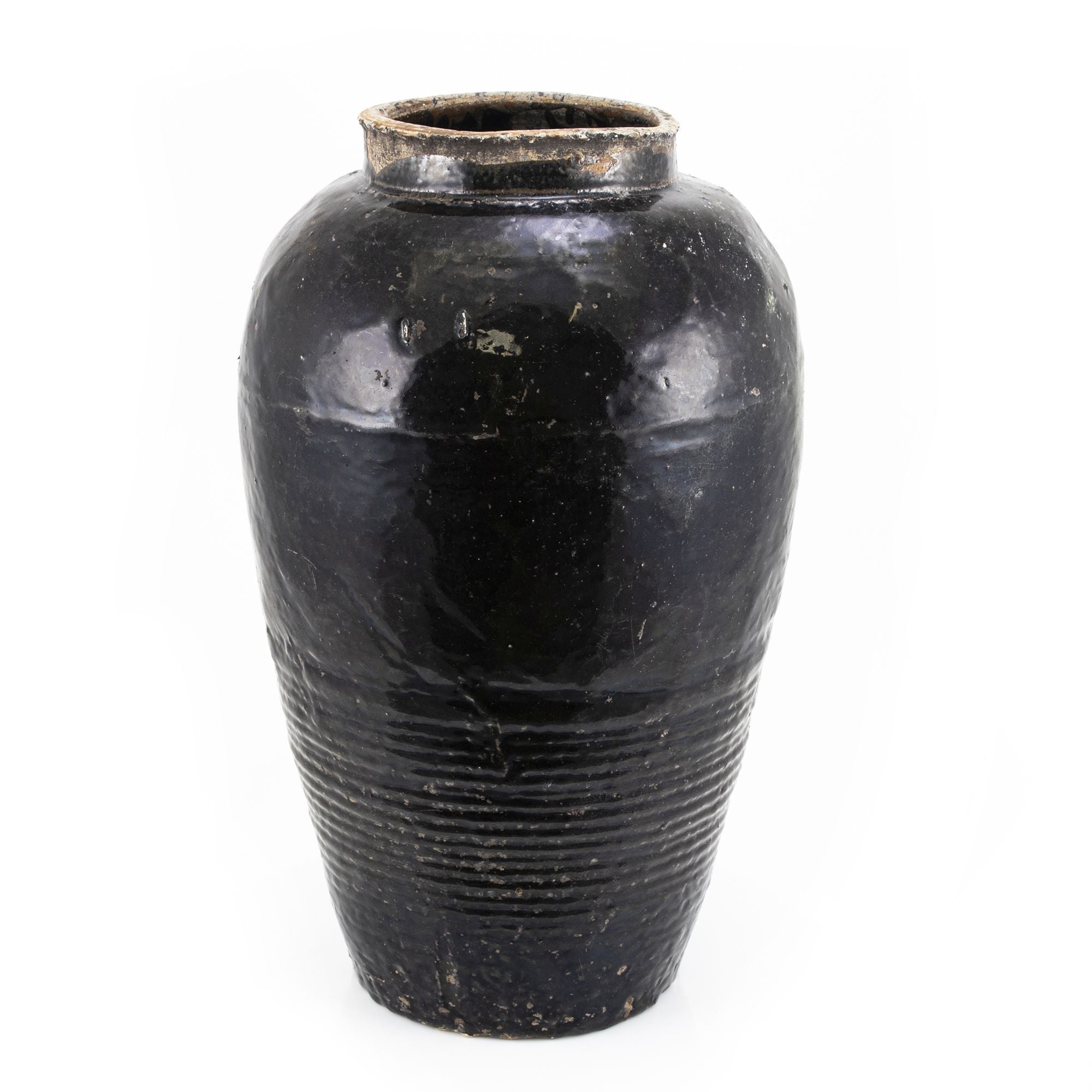 Legend of Asia Giftware Legend of Asia Vintage Black Glazed Wine Jar - Large