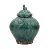 Legend of Asia Giftware Legend of Asia Vintage Emerald Green Porcelain Jar Lion Lid