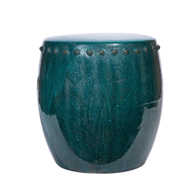 Legend of Asia Giftware Legend of Asia Vintage Green Extra Large Stool Drum Nail