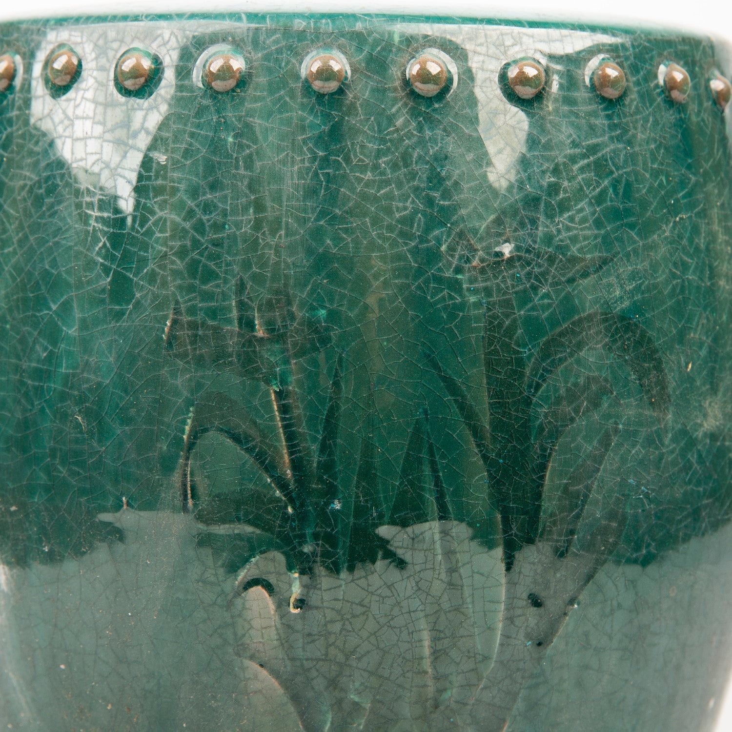 Legend of Asia Giftware Legend of Asia Vintage Green Large Stool Drum Nail