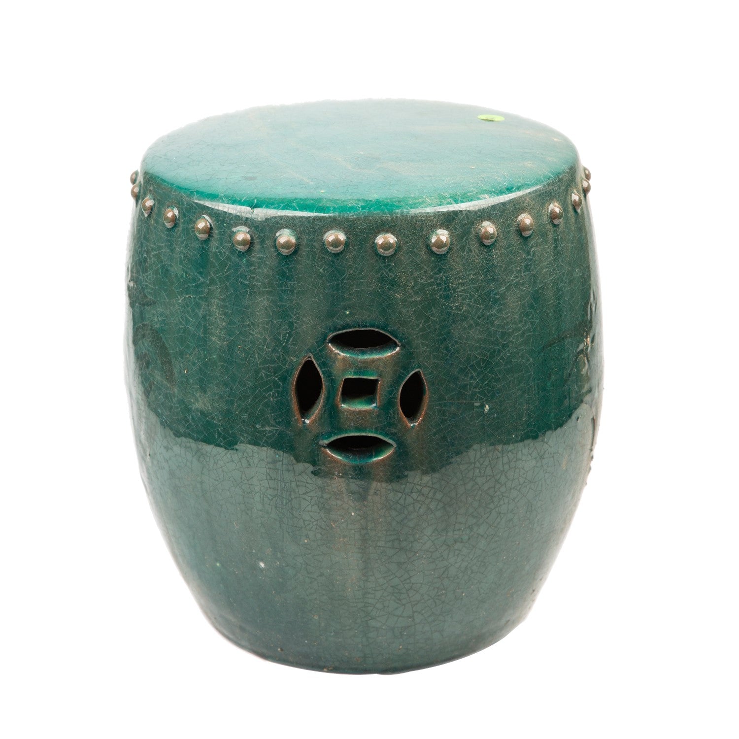 Legend of Asia Giftware Legend of Asia Vintage Green Large Stool Drum Nail