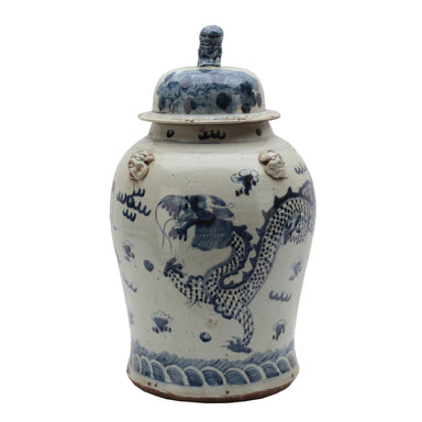 Legend of Asia Giftware Legend of Asia Vintage Temple Jar Dragon Motif - Small