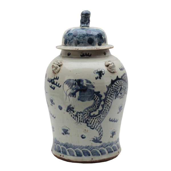 Legend of Asia Giftware Legend of Asia Vintage Temple Jar Dragon Motif - Small
