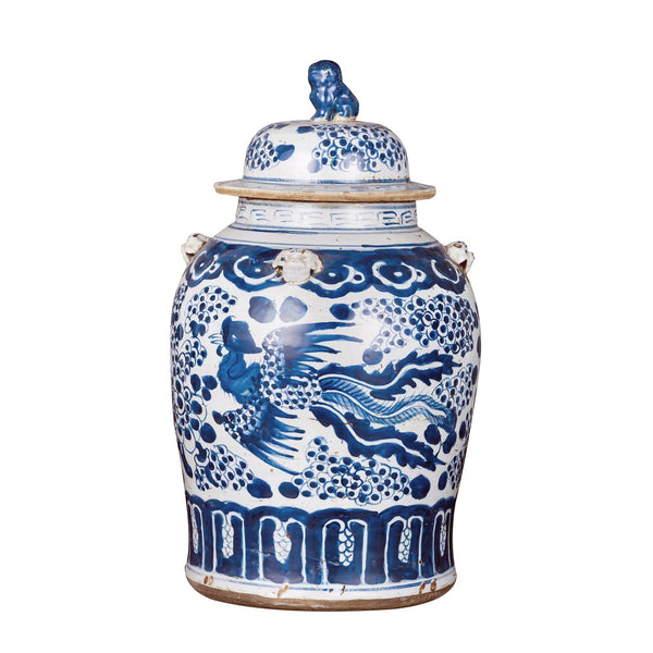 Legend of Asia Giftware Legend of Asia Vintage Temple Jar Phoenix Motif - Small