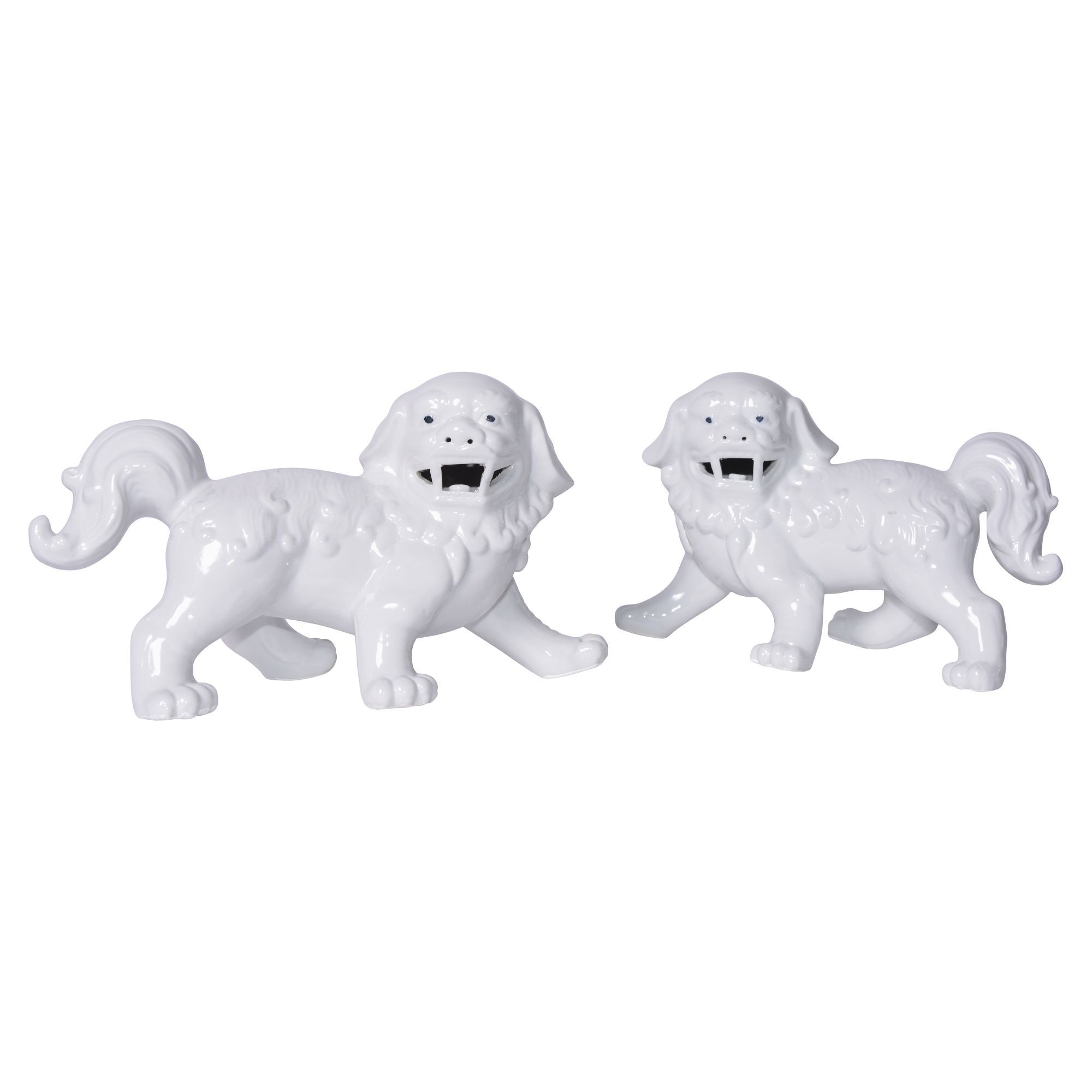 Legend of Asia Giftware Legend of Asia Walking Foo Dog Pair White