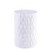 Legend of Asia Giftware Legend of Asia White Cylinder Garden Stool Bamboo Carving