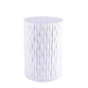 Legend of Asia Giftware Legend of Asia White Cylinder Garden Stool Bamboo Carving