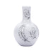 Legend of Asia Giftware Legend of Asia White Globular Vase With Black Feathers