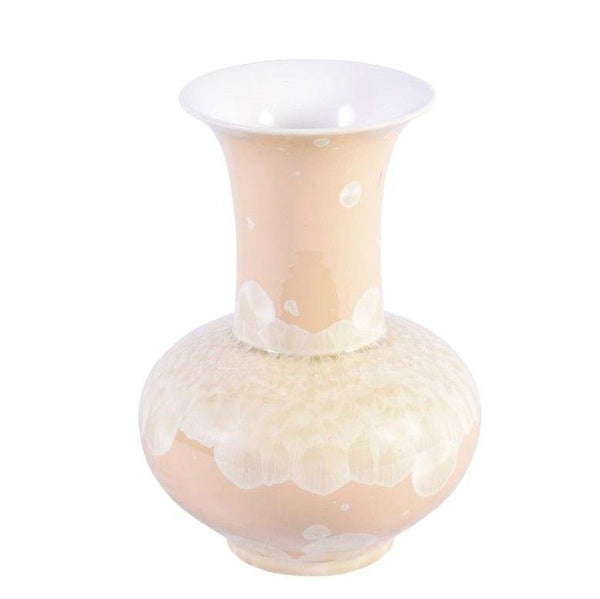 Legend of Asia Giftware Legend of Asia Yellow Crystal Shell Baluster Vase Small