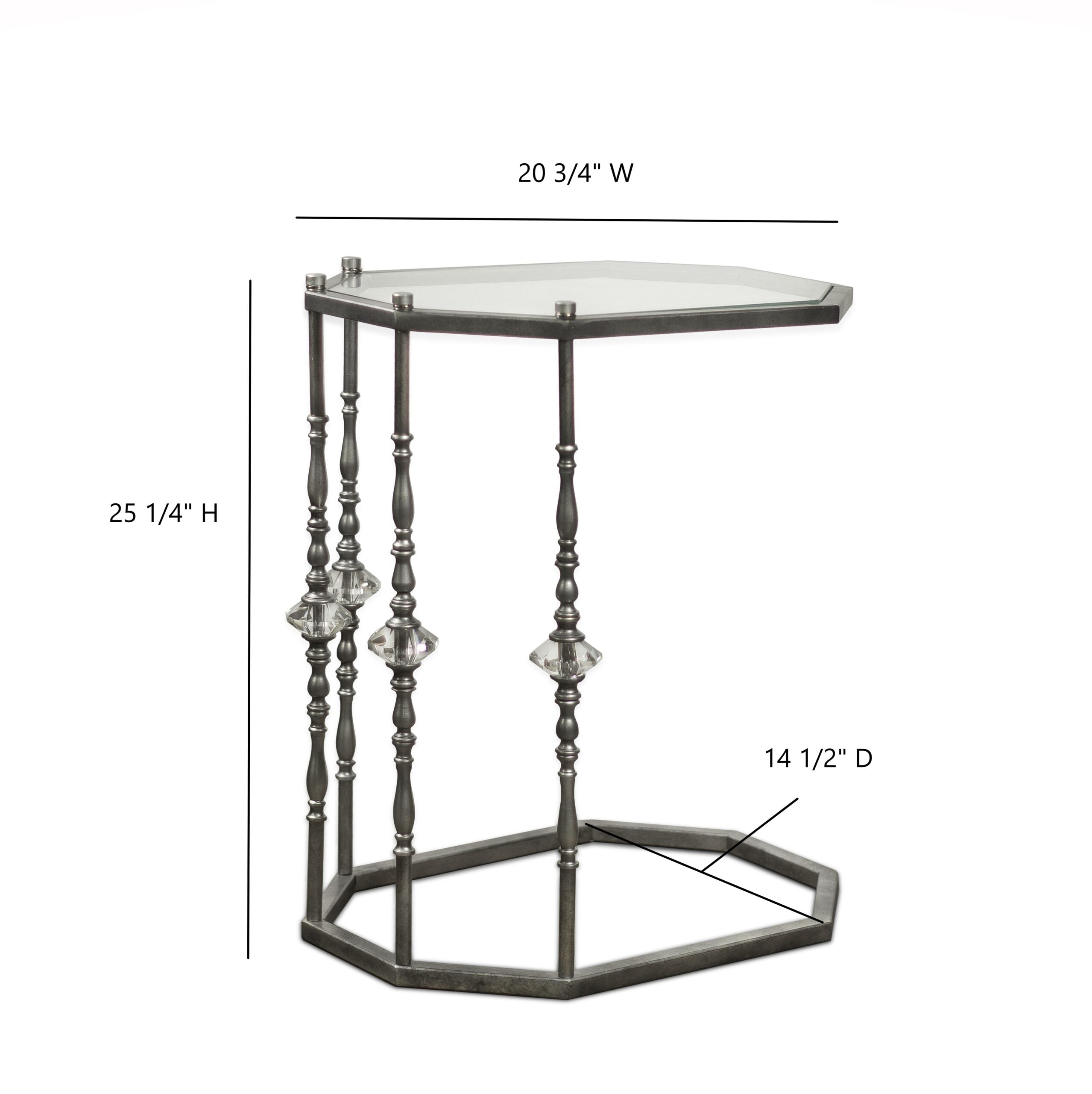 Luna Bella Furniture Bella Luna Annecy Sofa Table - Blackened Steel