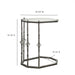 Luna Bella Furniture Bella Luna Annecy Sofa Table - Blackened Steel