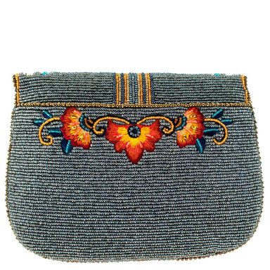 mary frances mary frances denim sunflower crossbody clutch handbag