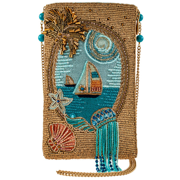 Mary Frances Handbags Mary Frances Sail Away Beaded Crossbody Phone Bag