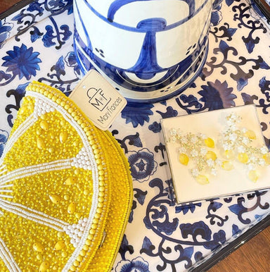Mary Frances Handbags Mary Frances Tart Beaded Lemon Crossbody Handbag