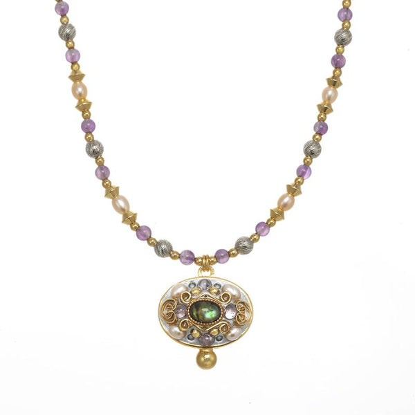 Michal Golan Jewelry Michal Golan Amethyst Oval Necklace