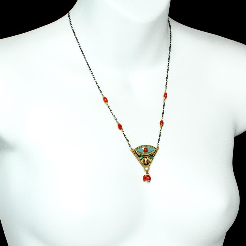 Michal Golan Jewelry Michal Golan Earth Triangle Eye Necklace