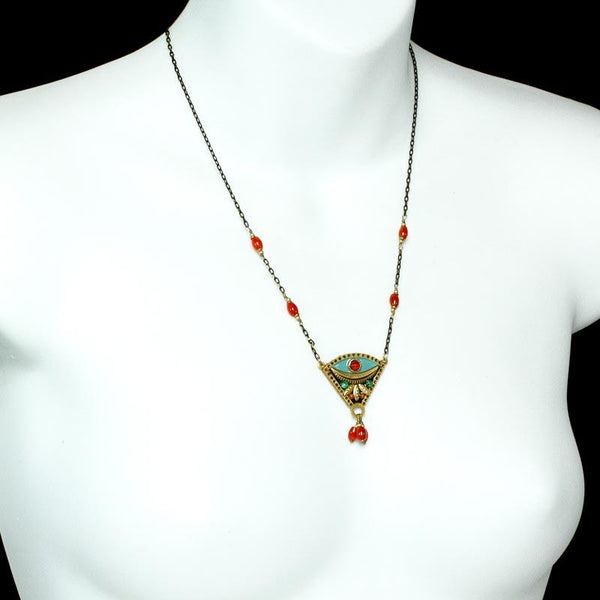 Michal Golan Jewelry Michal Golan Earth Triangle Eye Necklace