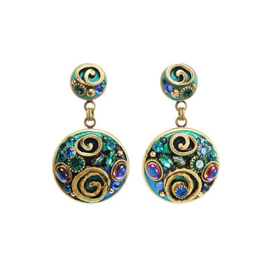 Michal Golan Jewelry Michal Golan Emerald Circle Post Earrings