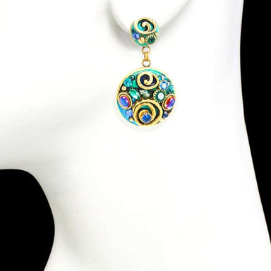 Michal Golan Jewelry Michal Golan Emerald Circle Post Earrings