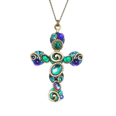 Michal Golan Jewelry Michal Golan Emerald Cross Necklace