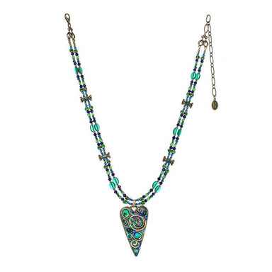 Michal Golan Jewelry Michal Golan Emerald Long Heart Necklace