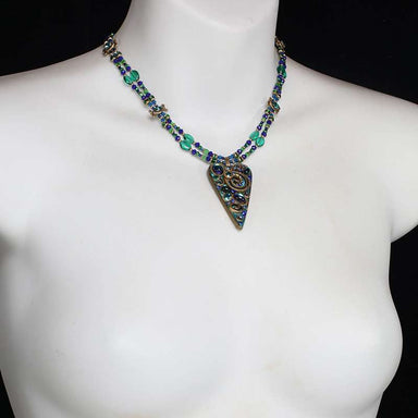 Michal Golan Jewelry Michal Golan Emerald Long Heart Necklace