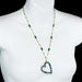Michal Golan Jewelry Michal Golan Emerald Open Heart Pendant Necklace