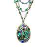 Michal Golan Jewelry Michal Golan Emerald Oval Triple Chain Necklace