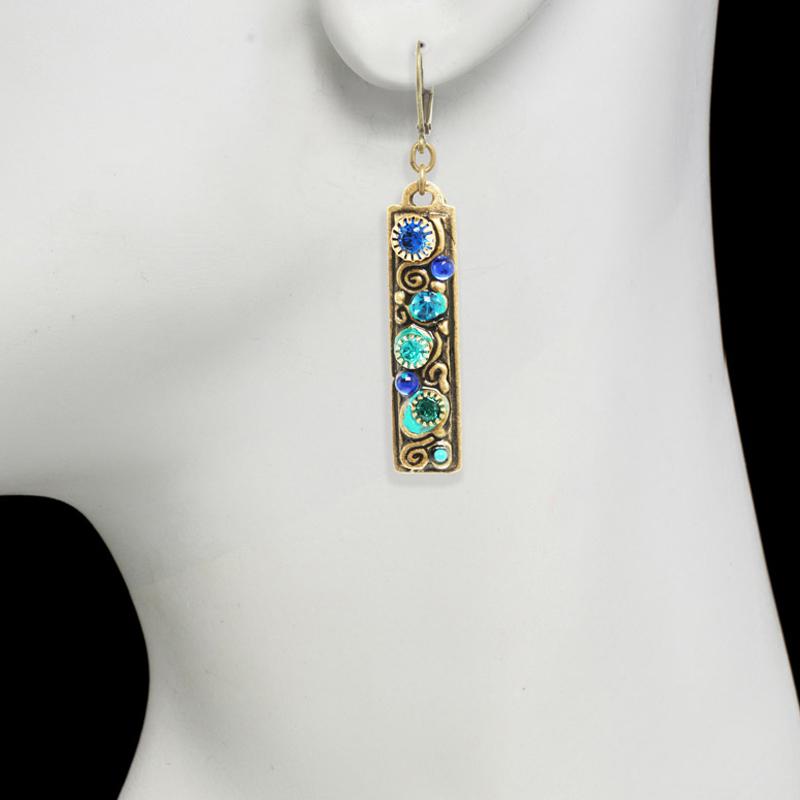 Michal Golan Jewelry Michal Golan Emerald Rectangle Earrings