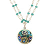Michal Golan Jewelry Michal Golan Emerald Small Circle Necklace