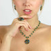Michal Golan Jewelry Michal Golan Emerald Small Circle Necklace