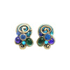 Michal Golan Jewelry Michal Golan Emerald Small Swirl Earrings