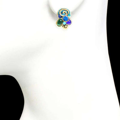 Michal Golan Jewelry Michal Golan Emerald Small Swirl Earrings