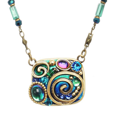 Michal Golan Jewelry Michal Golan Emerald Square Pendant Necklace
