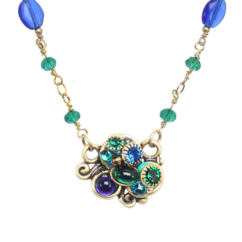 Michal Golan Jewelry Michal Golan Emerald Swirl Necklace